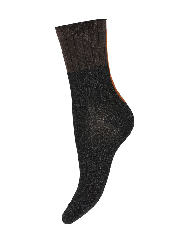 Hype The Detail - Fashion Socks, brun/sort Strømper